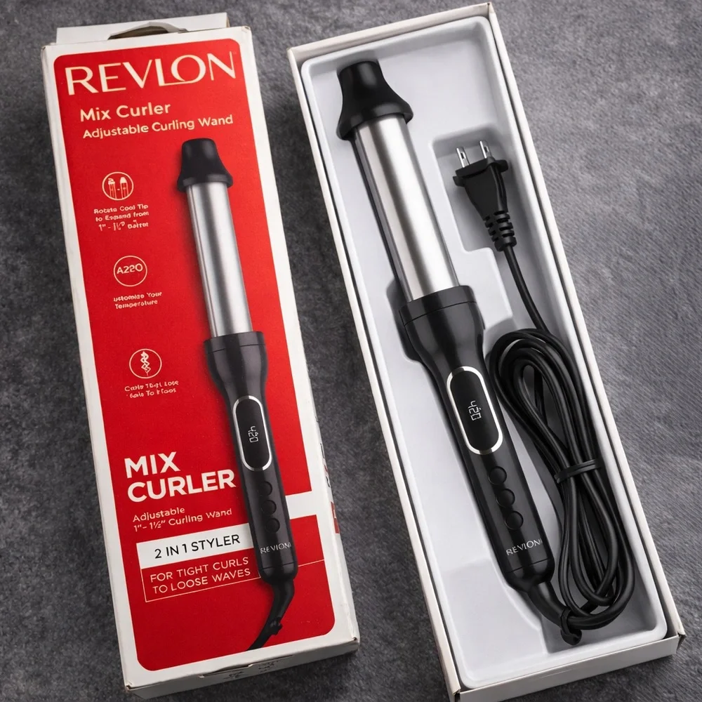 NEW Revlon Mix Curler Adjustable Curling Wand | Digital Hair Styler
